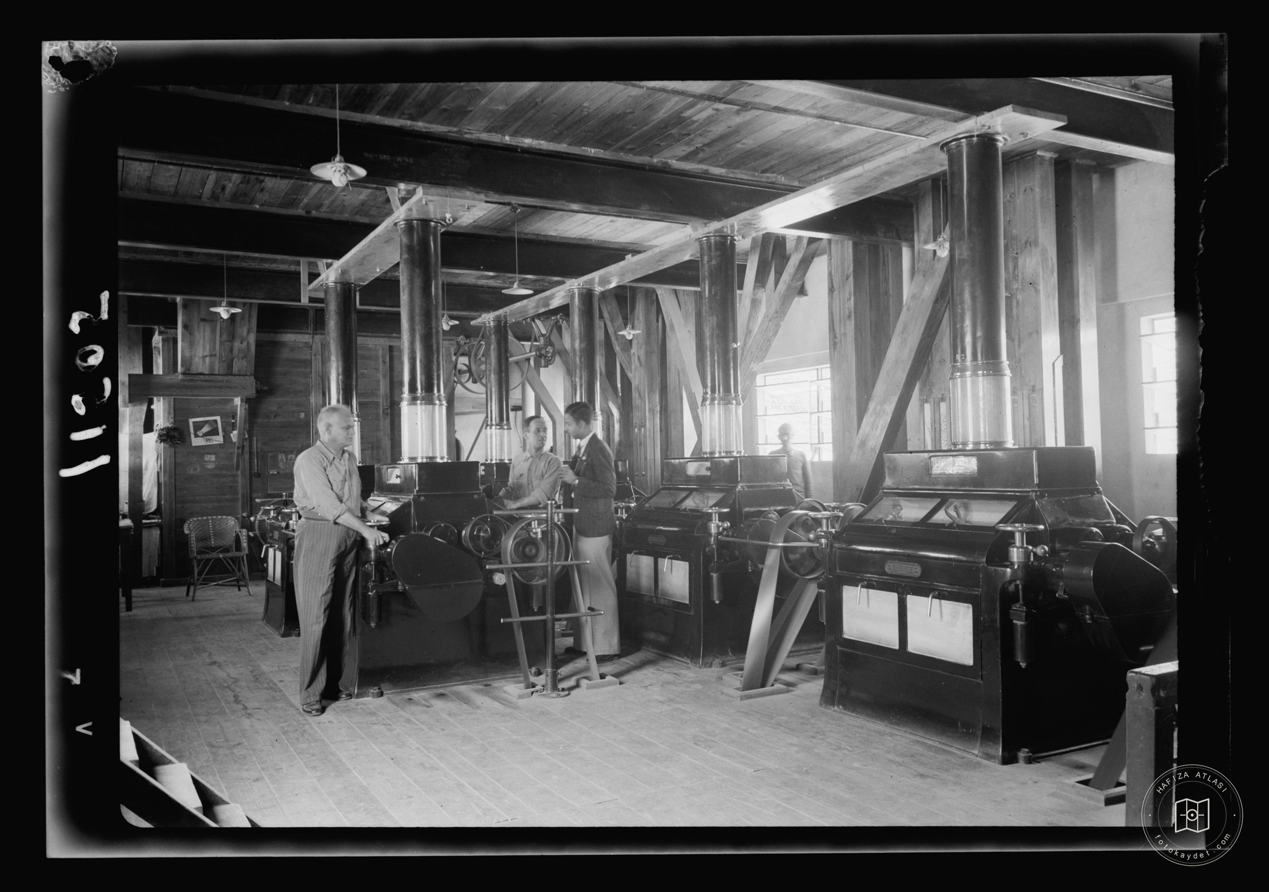 The Naameh Flour Mills Ltd. Machines on one of the upper floors, Nablus