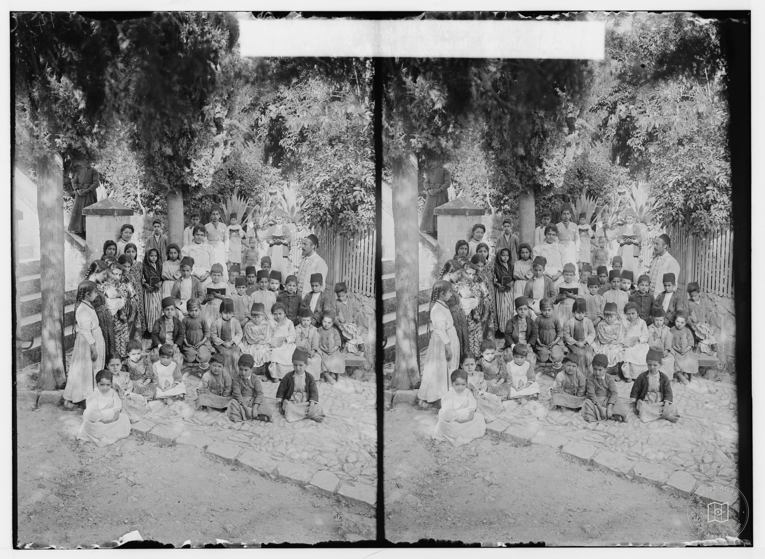 English Mission school children, Nablus
