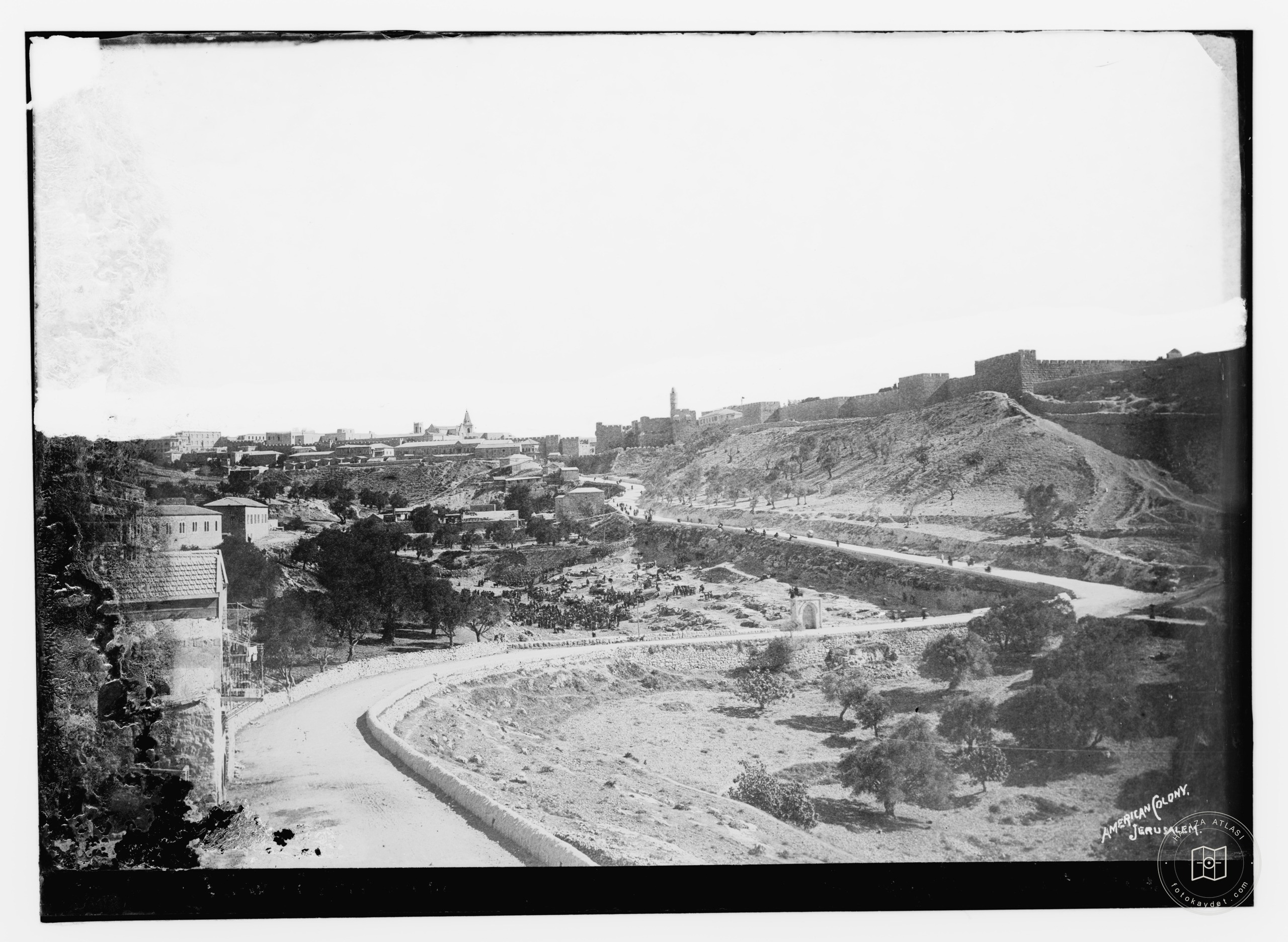 First view of Jerusalem from the south, the road coming from Hebron