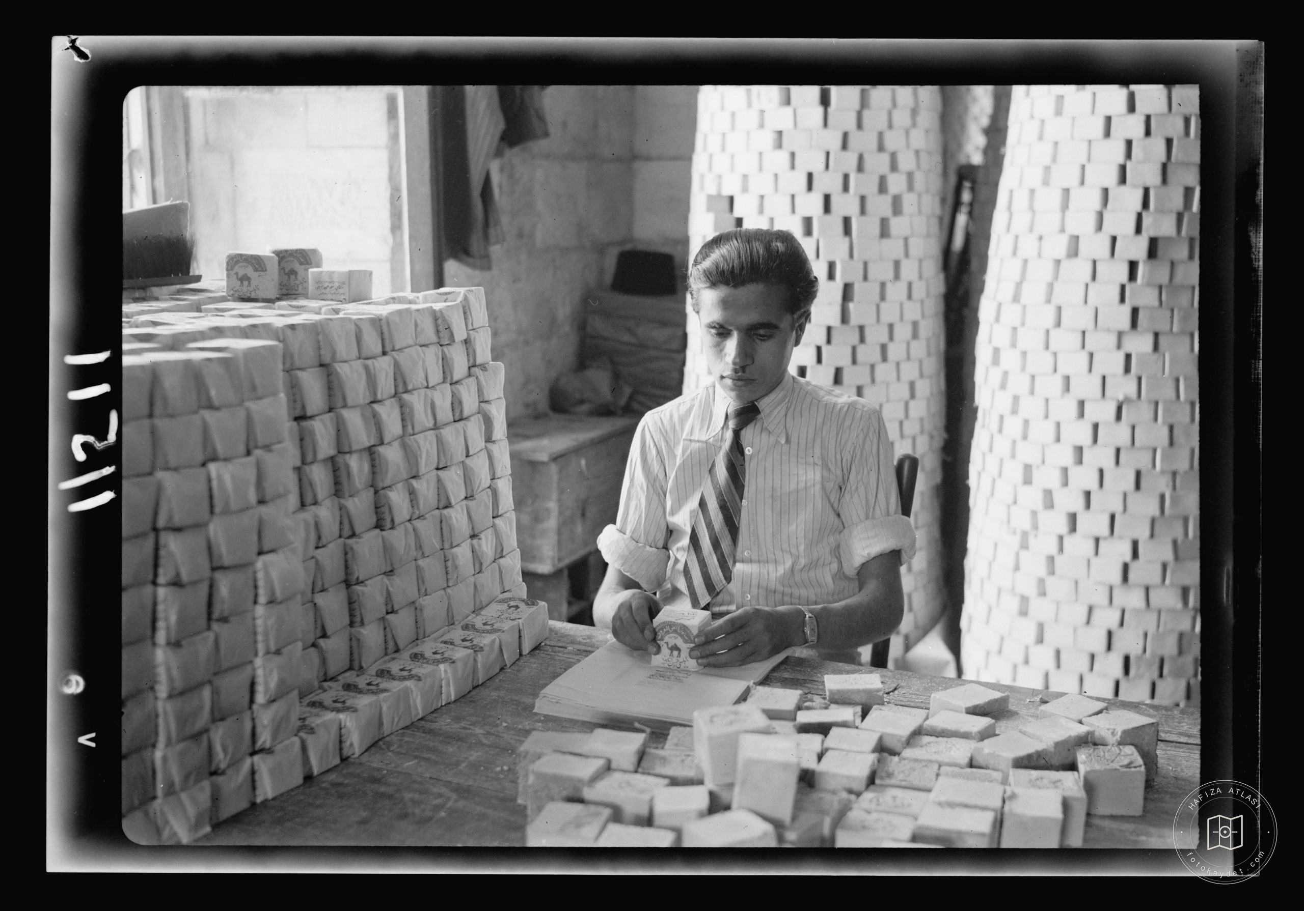 The Soap Factory. Wrapping soap, Nablus