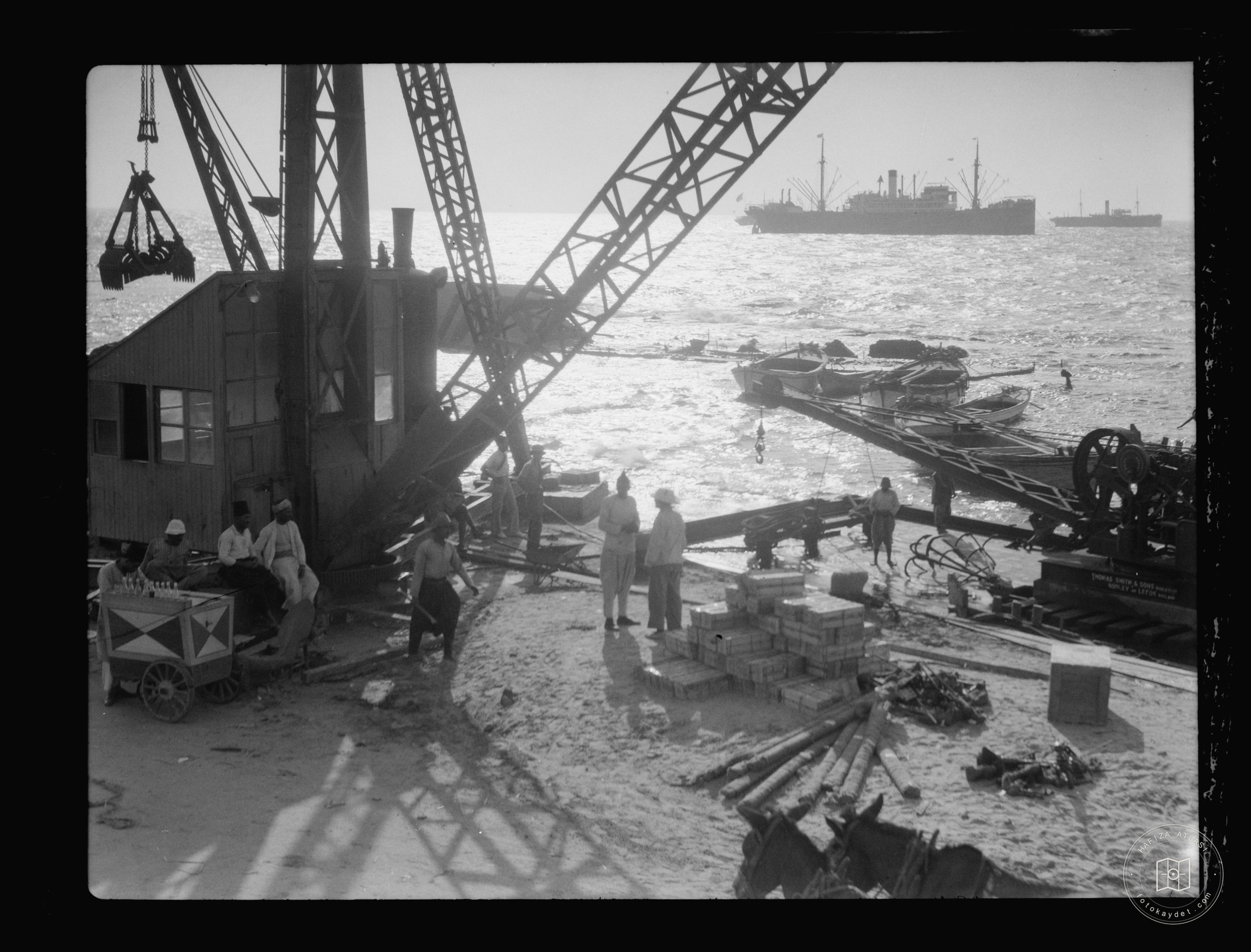 Jaffa quay in construction