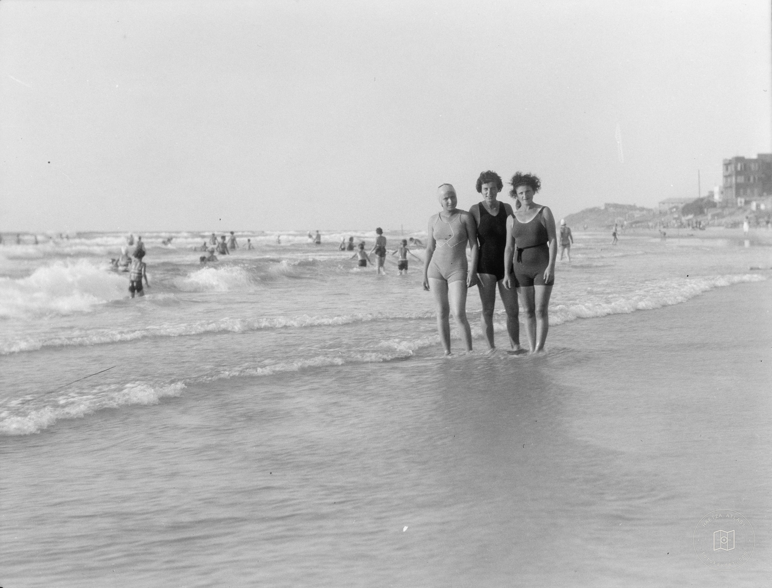 Bathers on the beach, Jaffa