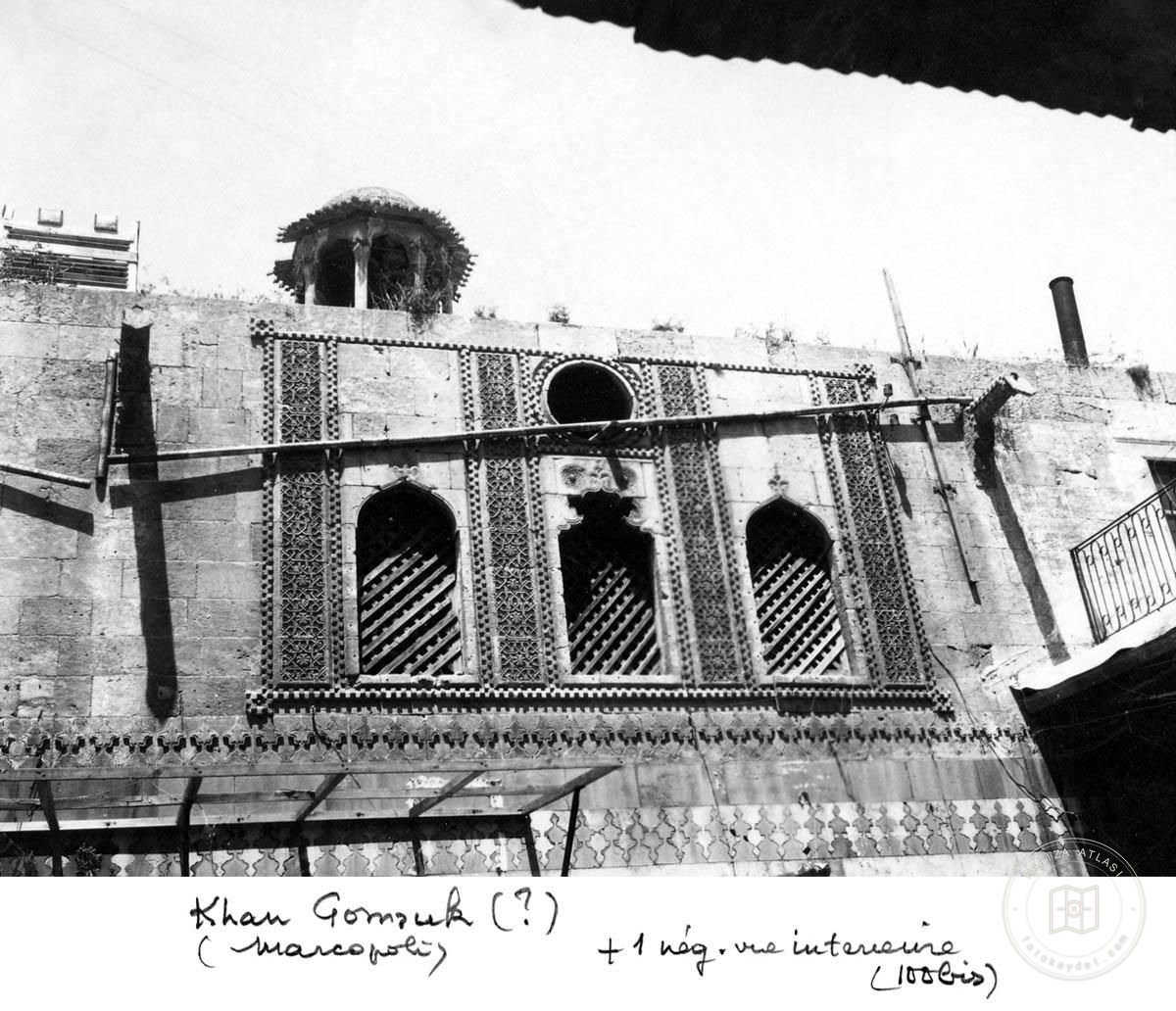 Aleppo — Jumruk Caravanserai — courtyard facade
