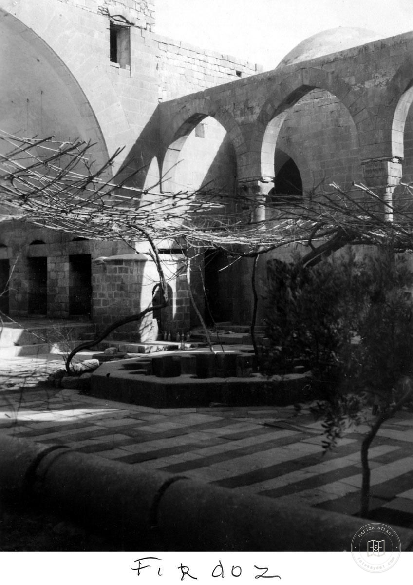 Aleppo — Firdaws Madrasa — courtyard and basin