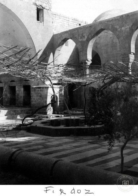 Aleppo — Firdaws Madrasa — courtyard and basin