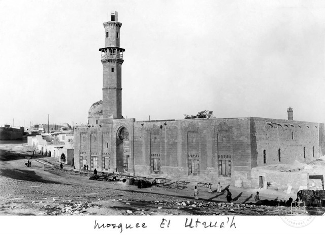 Aleppo — Utrush Mosque — minaret and exterior