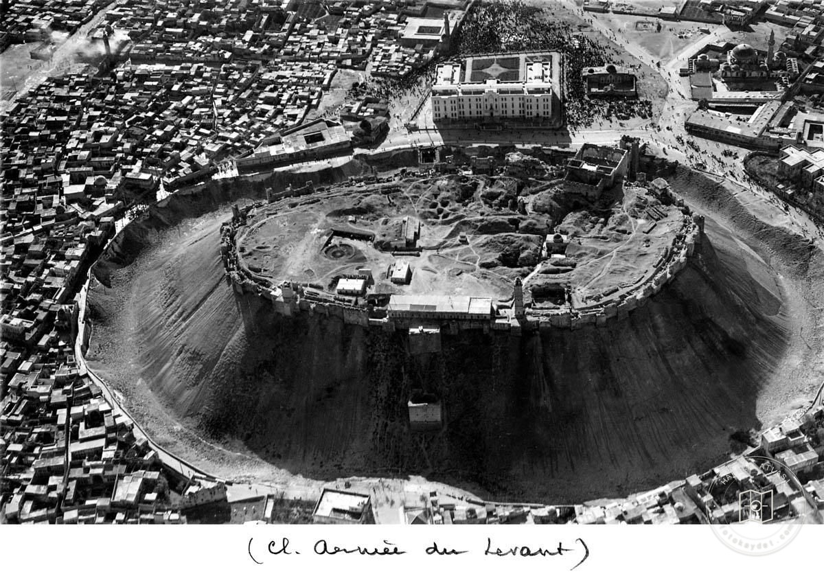 Aleppo — Oblique aerial photograph of the citadel