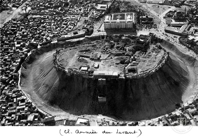 Aleppo — Oblique aerial photograph of the citadel
