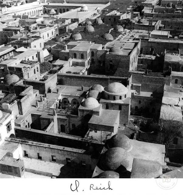 Aleppo — Great Mosque of Aleppo — view over the city rooftops