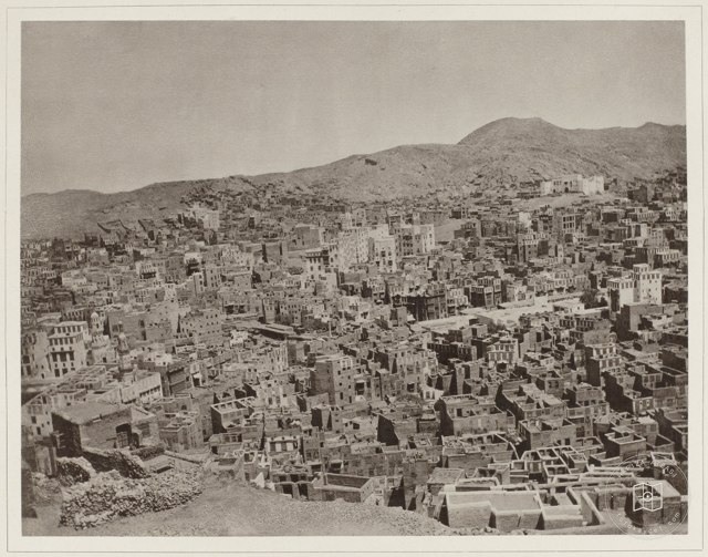 Eski Mekke evleri ve şehir panoraması