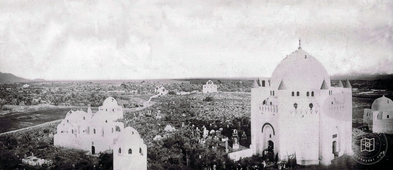 Former mausoleums and burial grounds at Al-Baqi