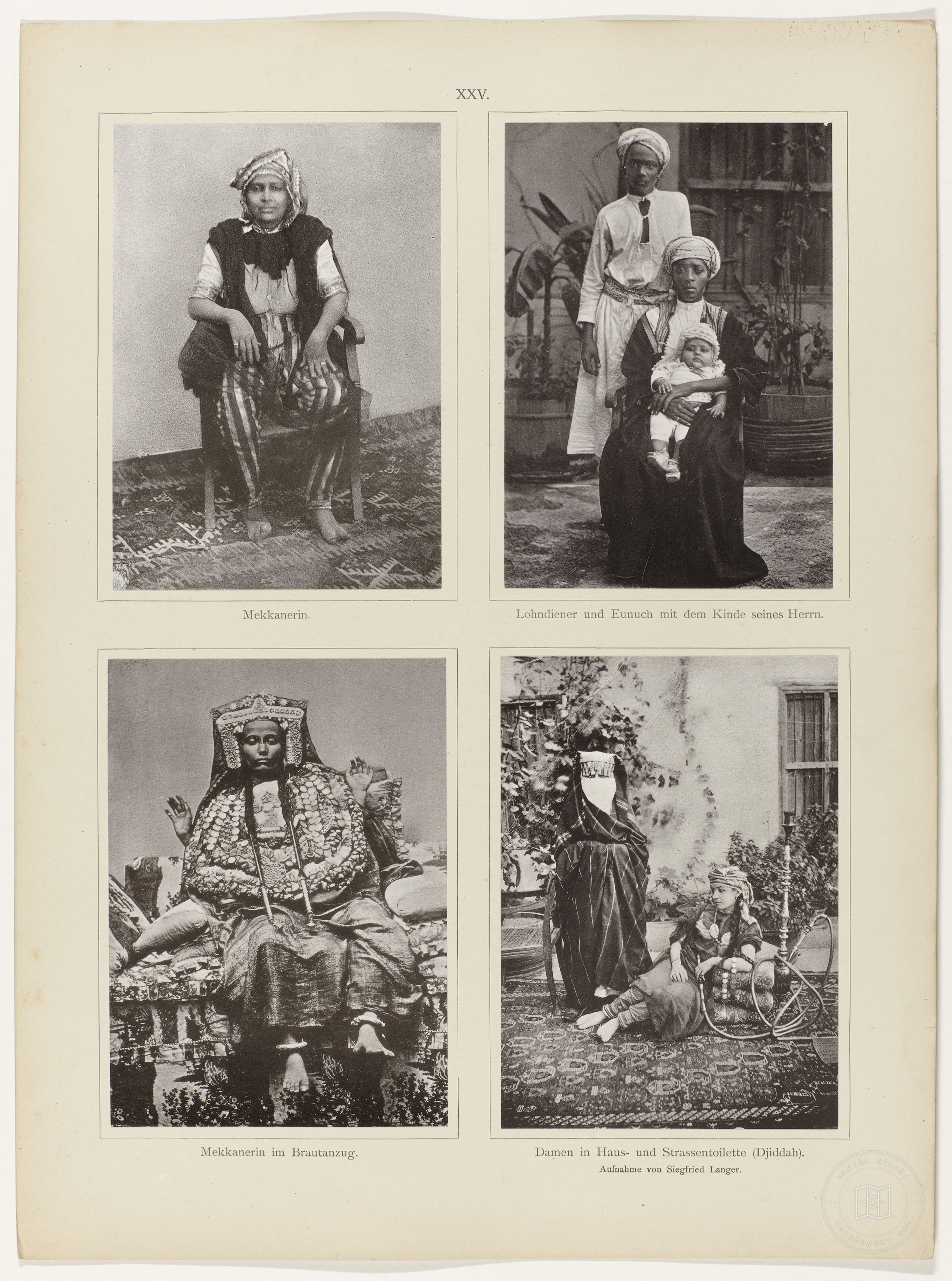 Portrait plate including women from Mecca