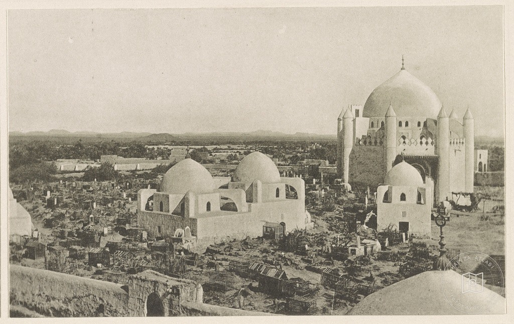 The Ummahat mausoleum and its surroundings at Al-Baqi