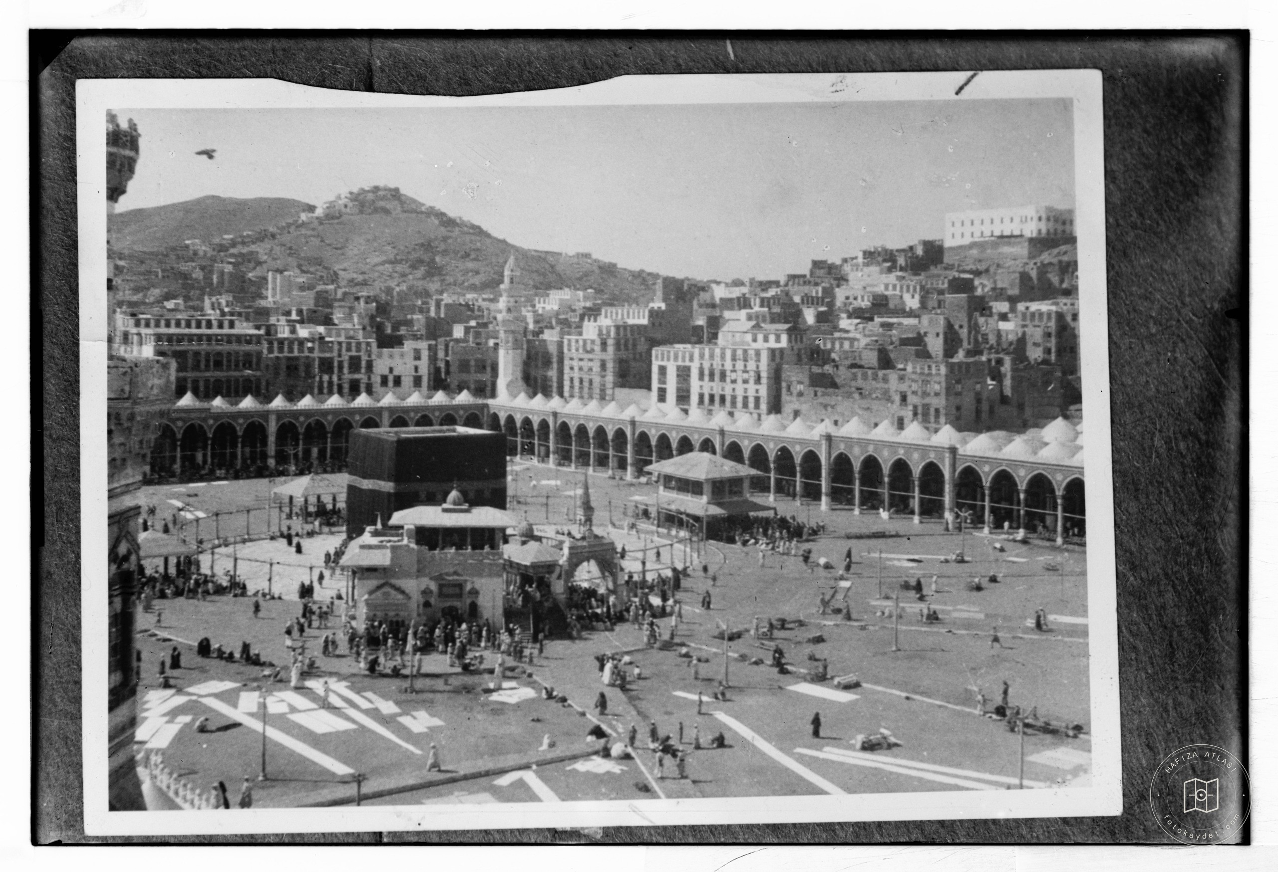 The Kaaba and the courtyard of the Sacred Mosque