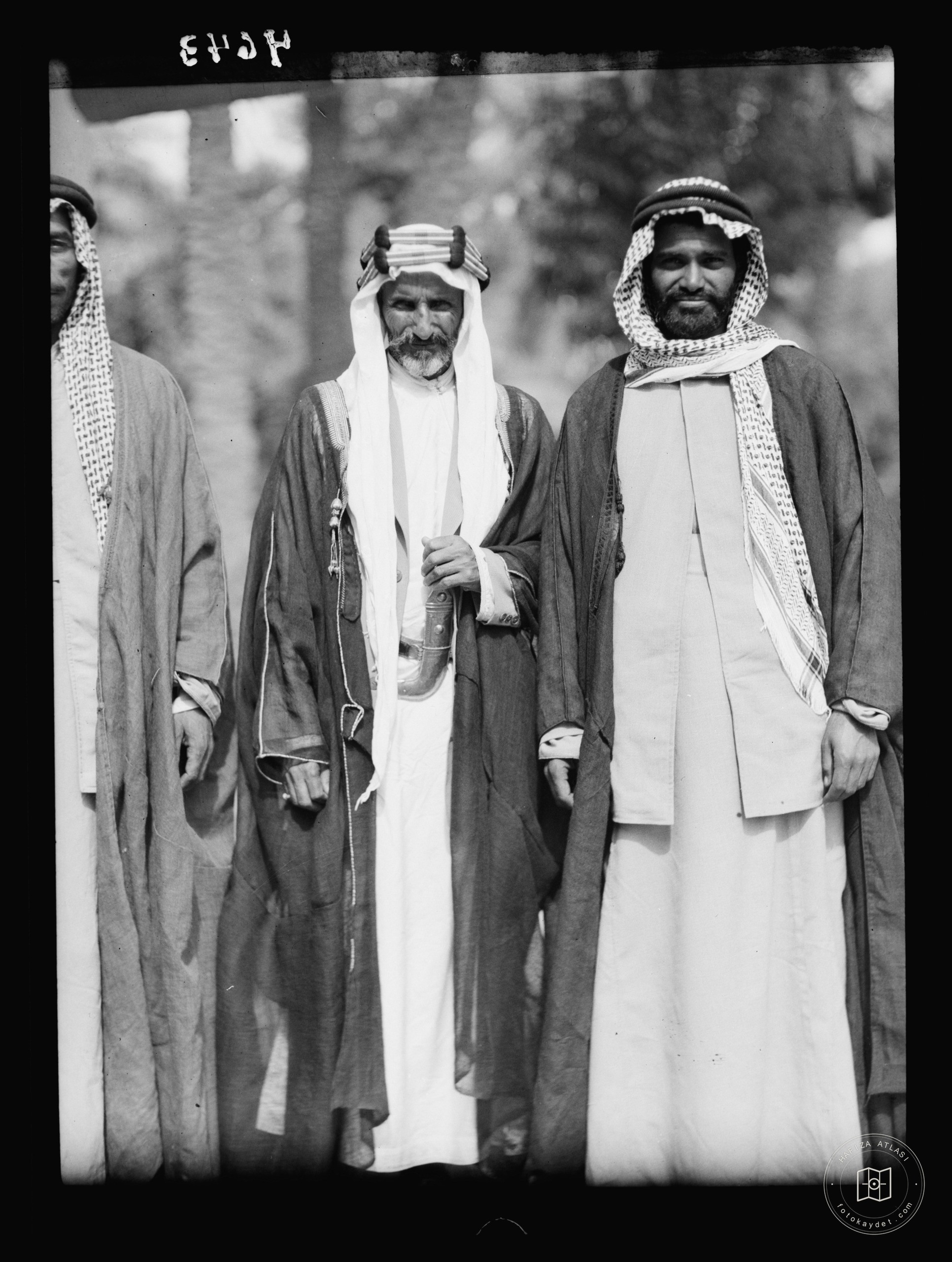 Celebration of Iraq becoming member of the League of Nations, Oct. 6, 1932. Baghdad. Important Arab sheiks of Iraq at the Palace