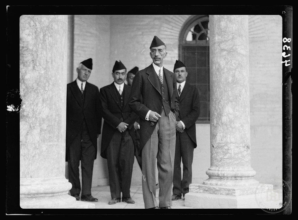 Celebration of Iraq becoming member of the League of Nations, Oct. 6, 1932. Baghdad. His late Majesty King Feisal. At the Royal Palace