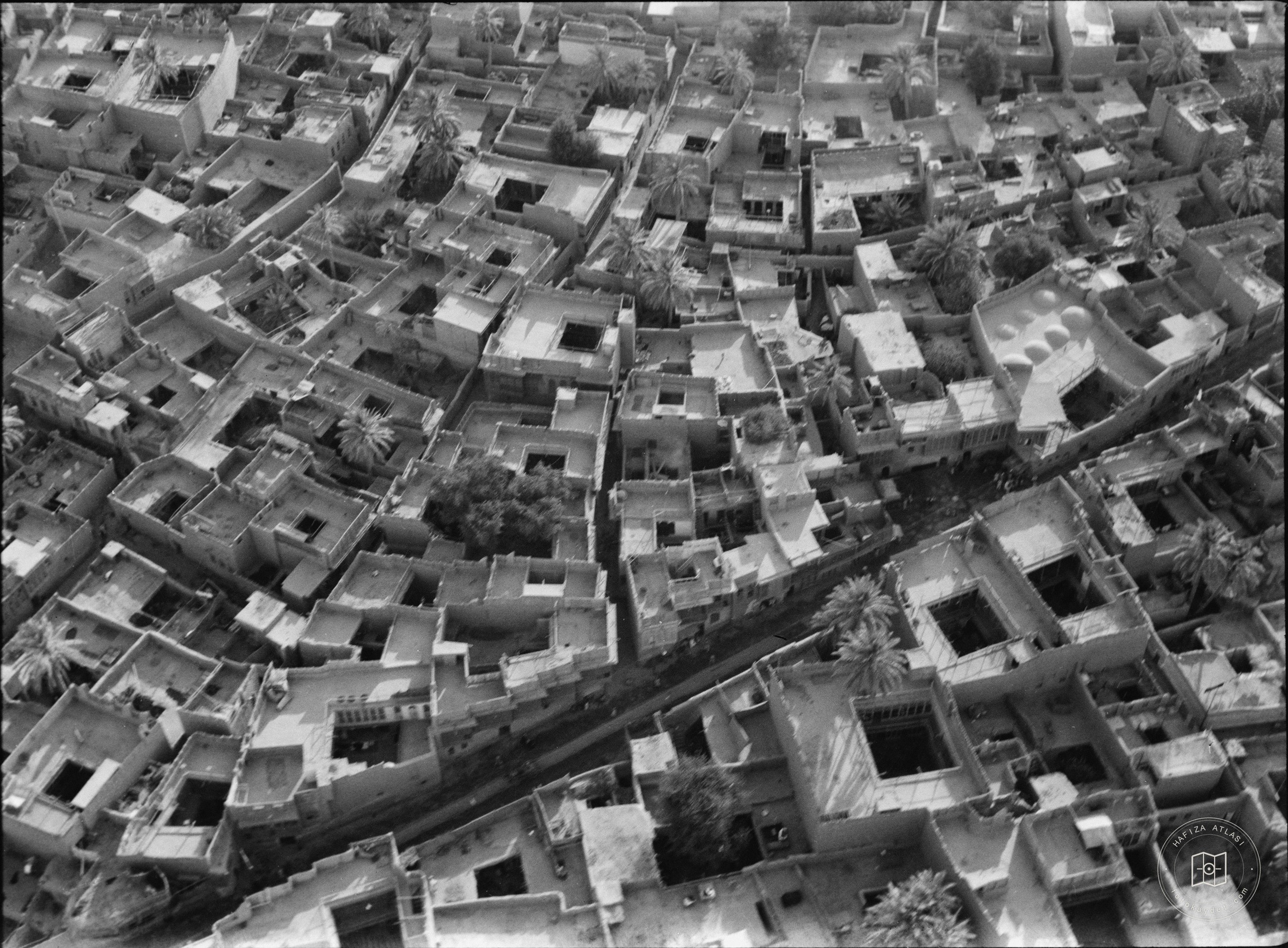 Typical neighborhood of traditional houses, Baghdad, 1932