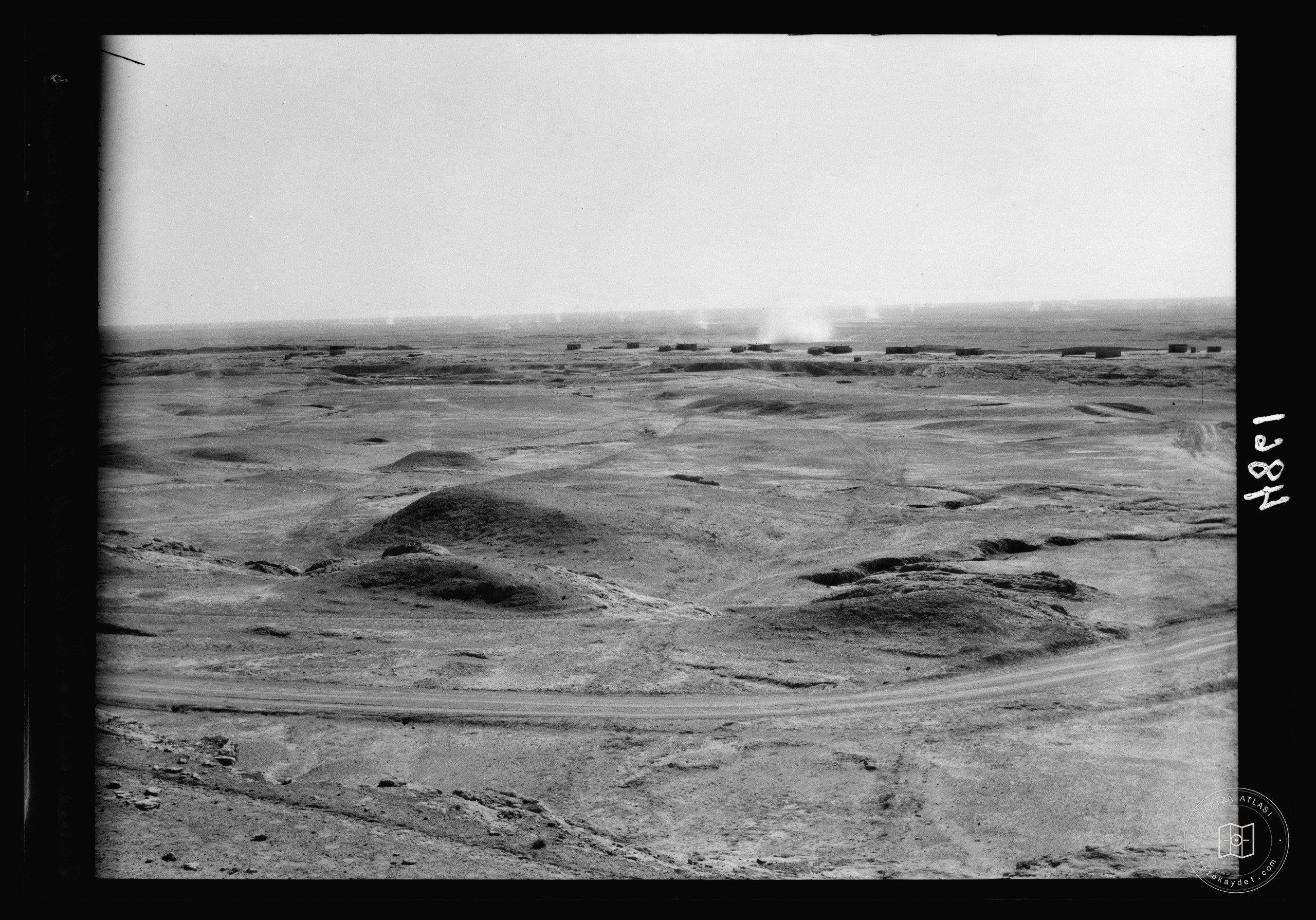 Typical desert whirlwinds. A series of them between Kirkuk and Baghdad