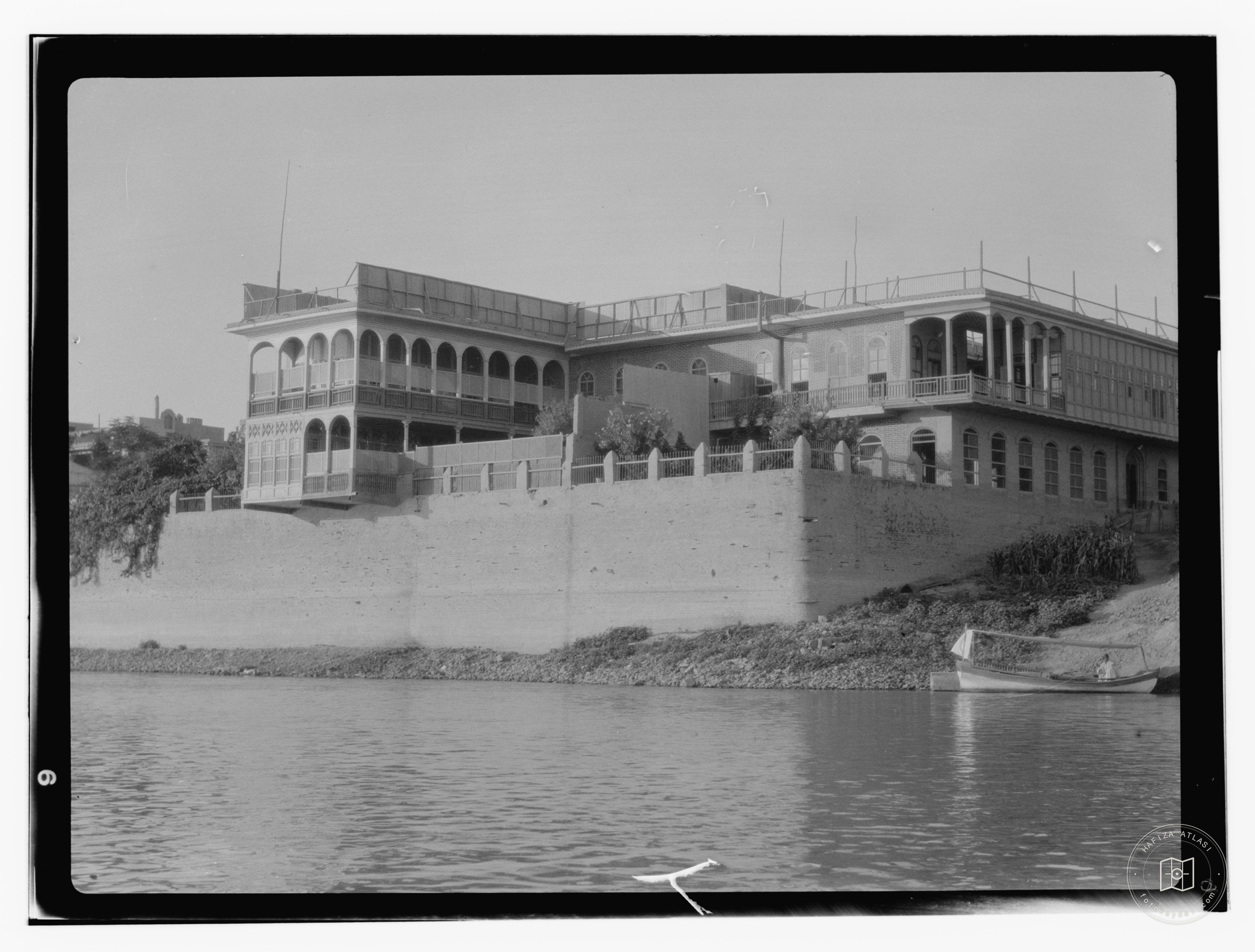 building on waterfront