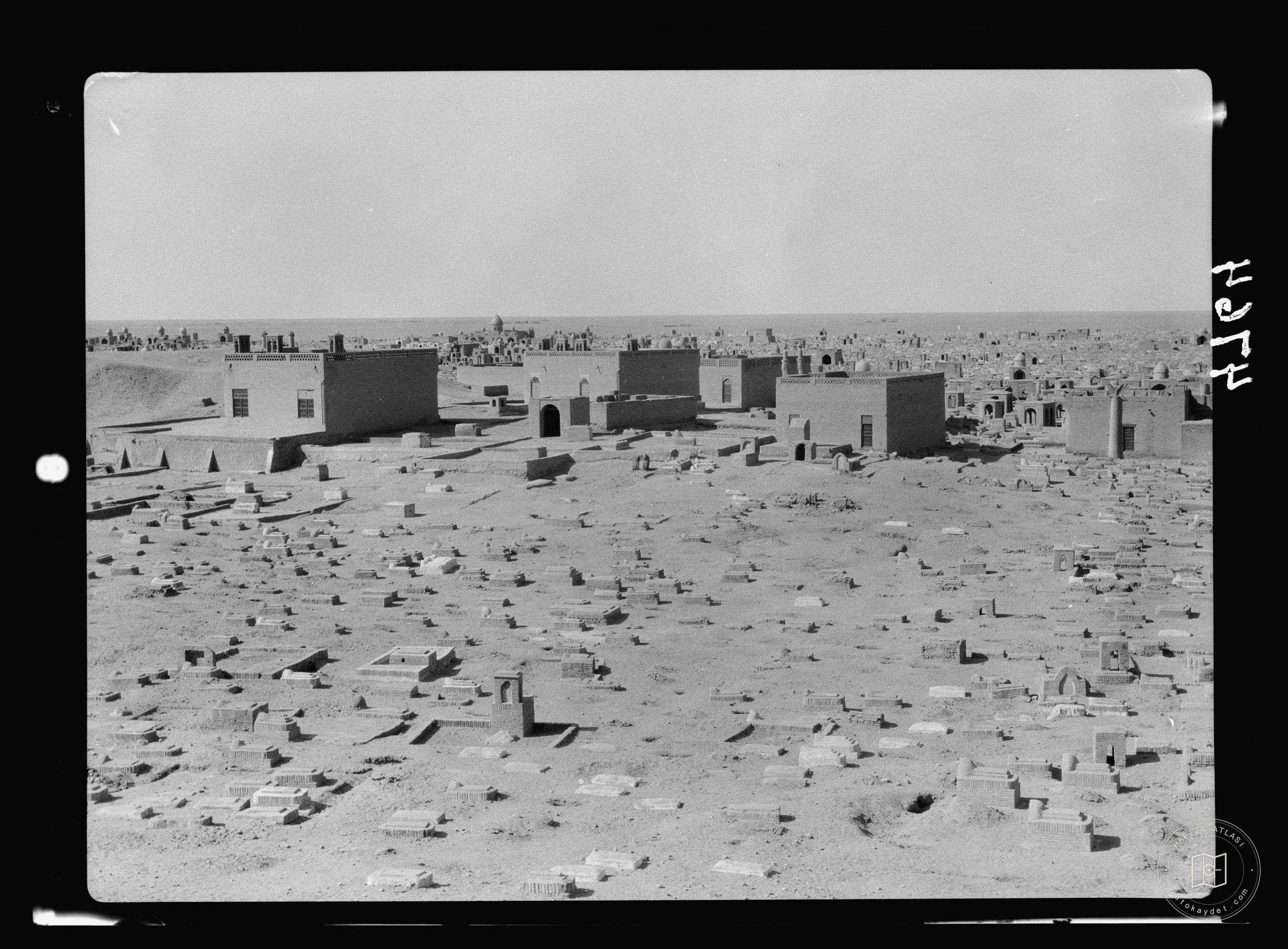 Nejaf. First sacred city of the Shiite Muslims. The necropolis showing graves of poor in foreground. No monuments, mere head stones