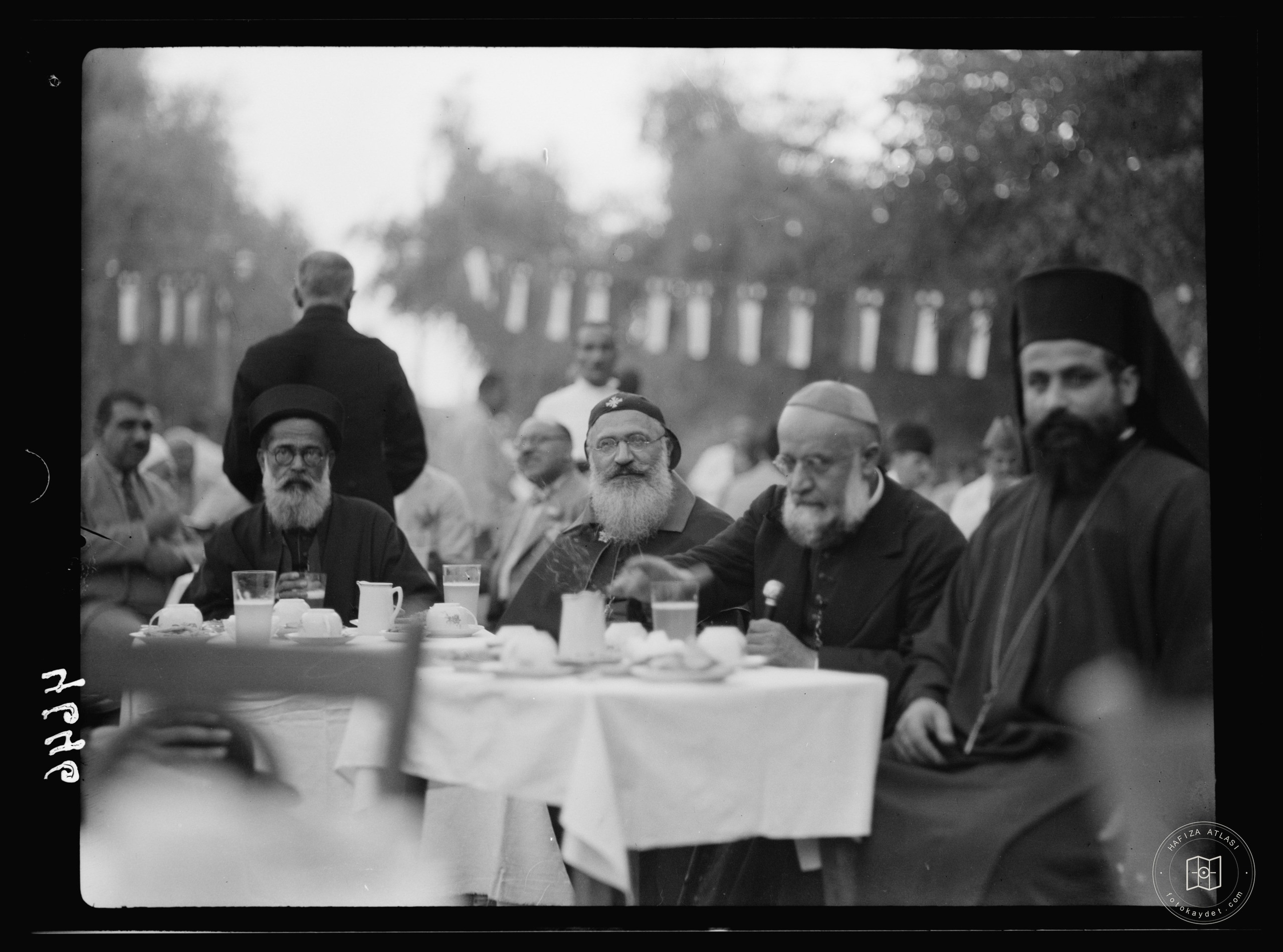 Celebration of Iraq becoming member of the League of Nations, Oct. 6, 1932. Baghdad. Maronite Bishop, etc. At the King's reception