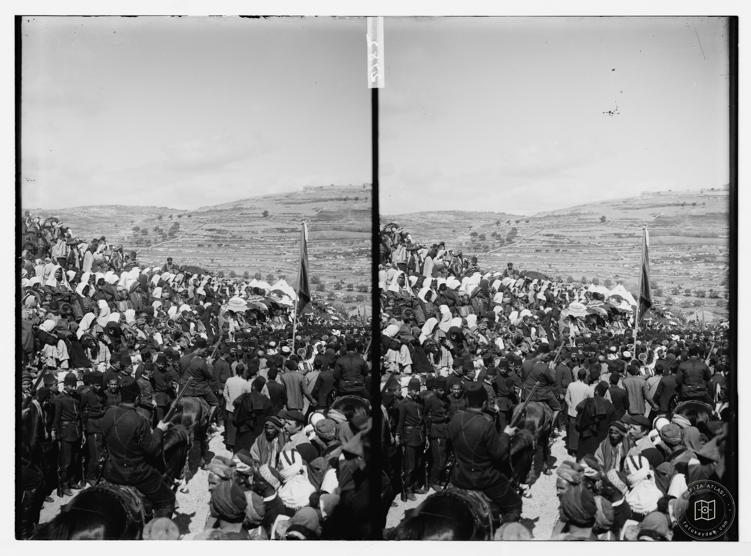 Festival crowds at the Lions’ Gate in Jerusalem