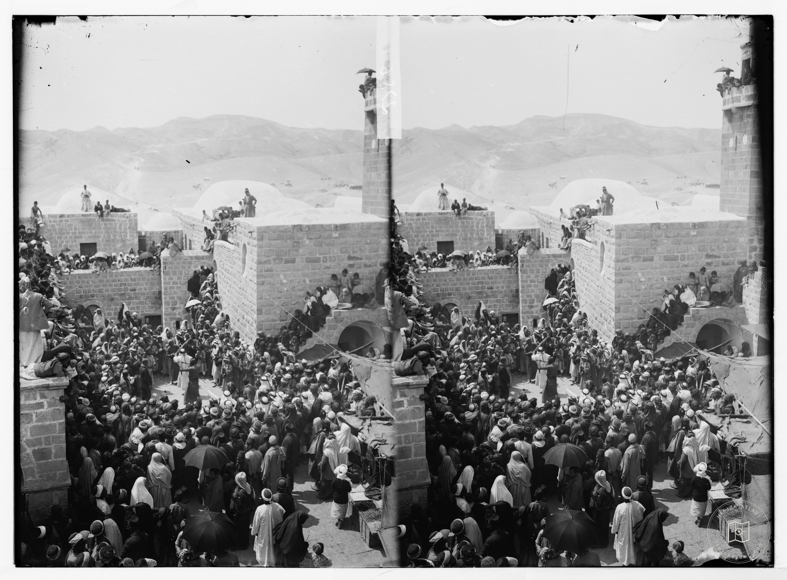 A gathering at the Nabi Musa festivities