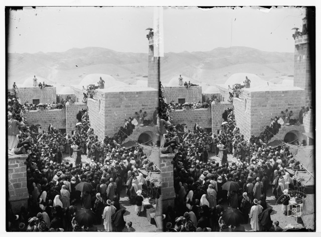 A gathering at the Nabi Musa festivities