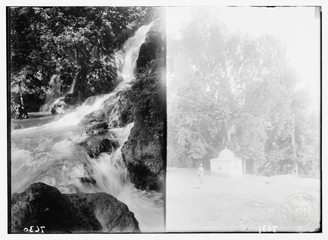 Waterfalls and a shrine at Harbiye