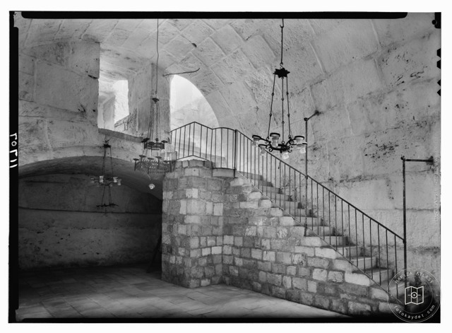 Steps leading down into Al-Buraq Mosque in Jerusalem