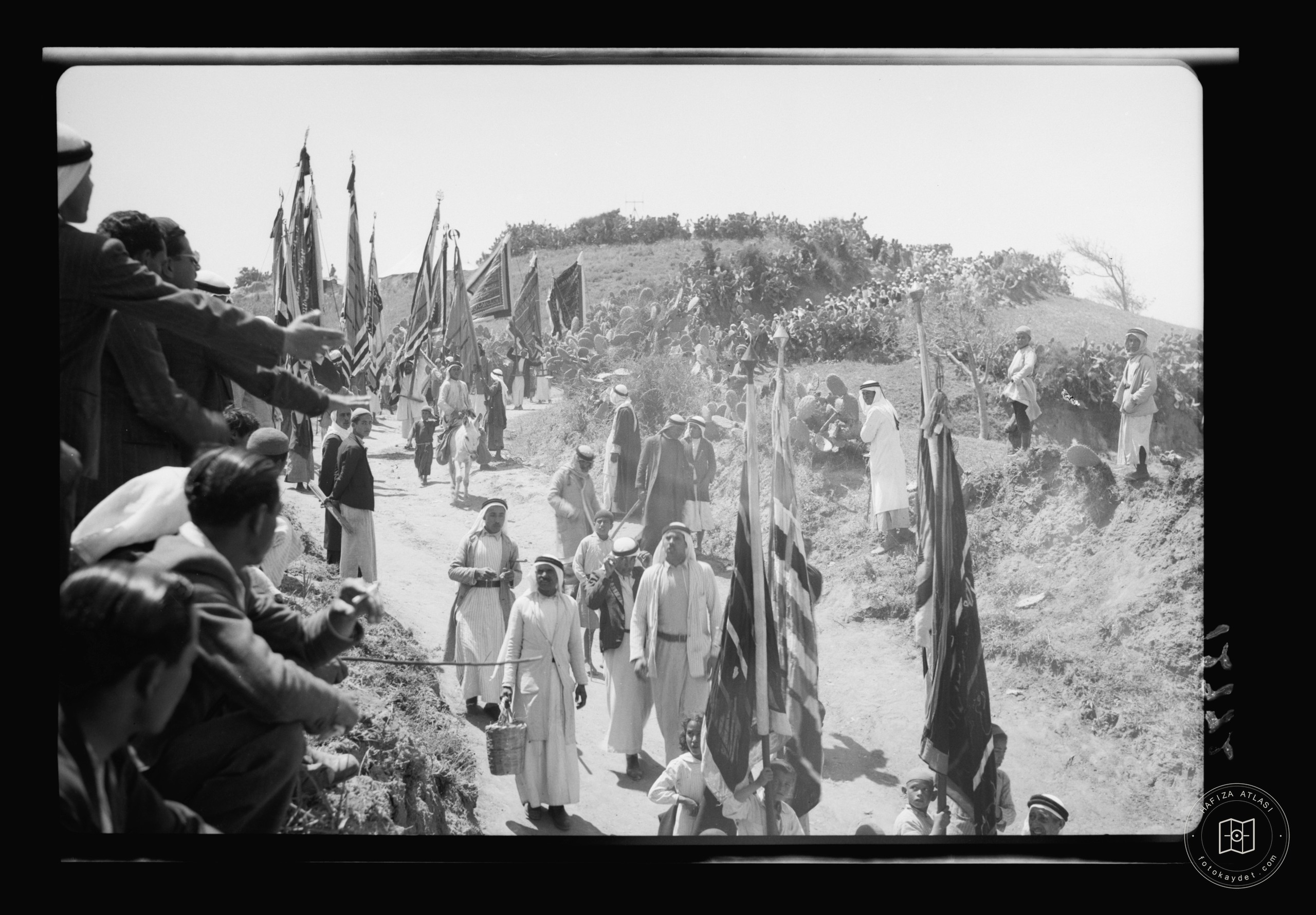 Procession leaving the hill after the festivities