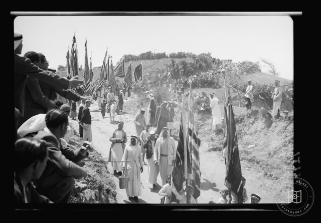 Procession leaving the hill after the festivities