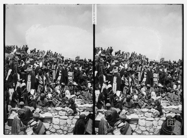 Participants at the Nabi Musa festivities