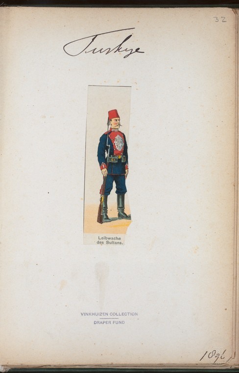 Ottoman People, Soldiers, Officers, Costumes — Portrait from the archive