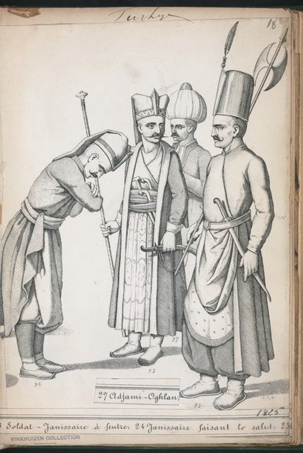 Ottoman People, Soldiers, Officers, Costumes — Portrait from the archive