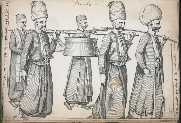 Osmanlı Halkları, Askerleri, Memurlar, Kostümleri — Portre ve kişi arşivi