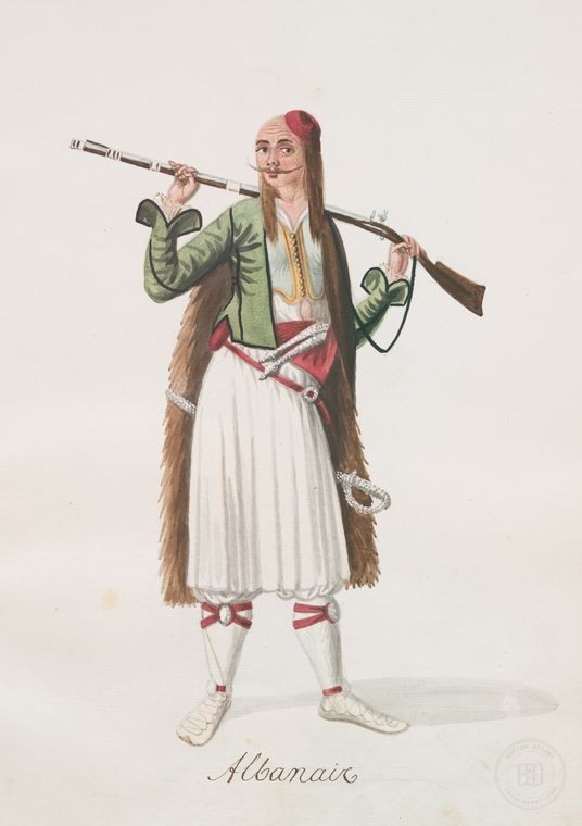 Ottoman People, Soldiers, Officers, Costumes — Portrait from the archive