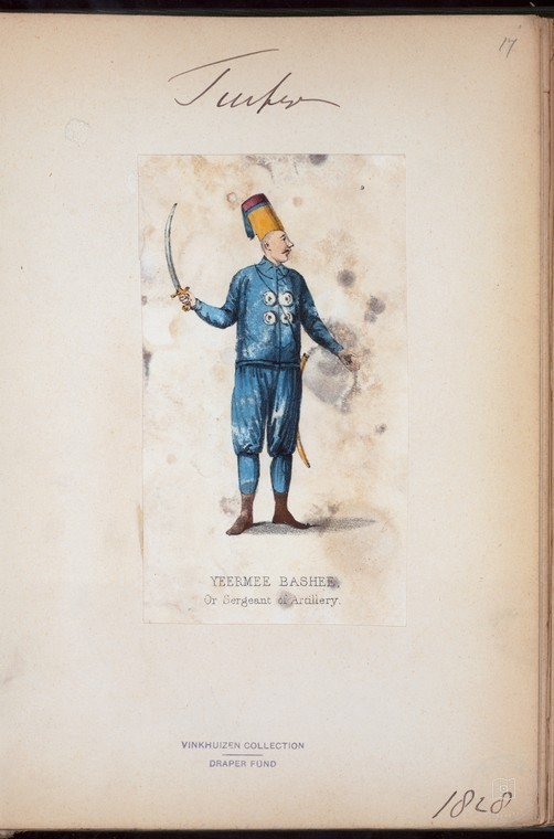 Ottoman People, Soldiers, Officers, Costumes — Portrait from the archive