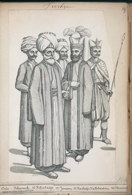 Ottoman People, Soldiers, Officers, Costumes — Portrait from the archive