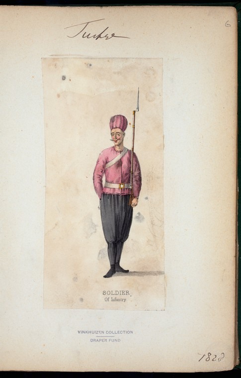 Ottoman People, Soldiers, Officers, Costumes — Portrait from the archive