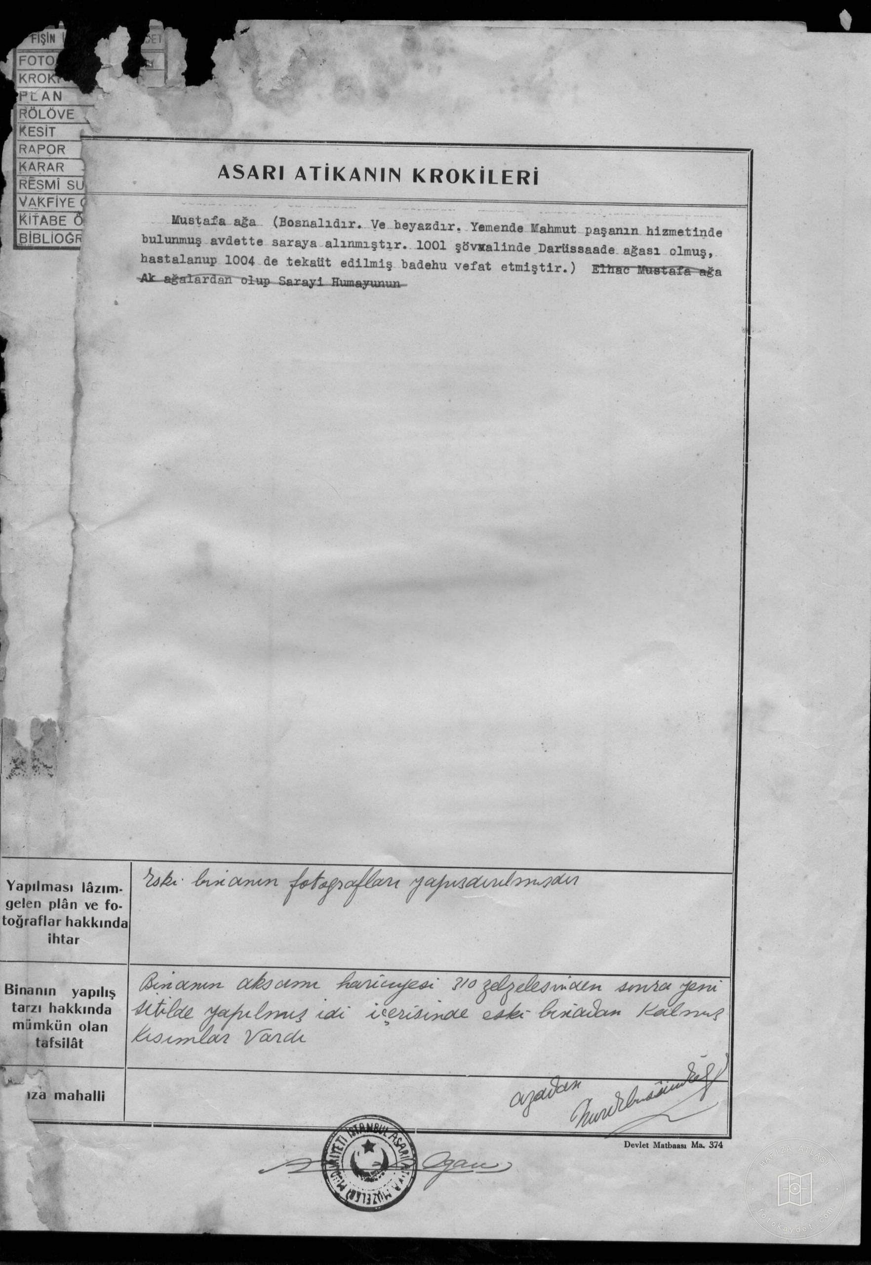 Palace AĞASI MUSTAFA ĞA MEDIST — Document