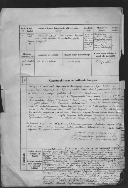 Atik Mustafa Pasha Mosque — Document