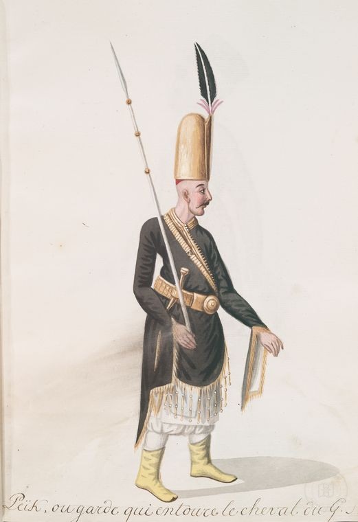 Ottoman People, Soldiers, Officers, Costumes — Portrait from the archive