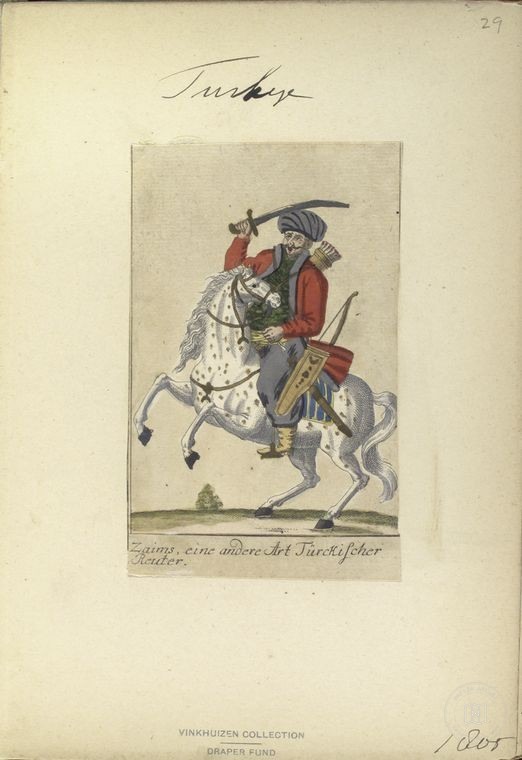 Ottoman People, Soldiers, Officers, Costumes — Portrait from the archive