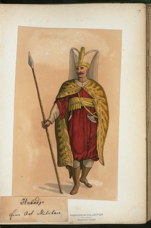 Ottoman People, Soldiers, Officers, Costumes — Portrait from the archive