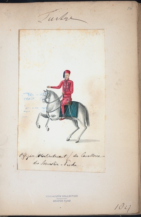 Ottoman People, Soldiers, Officers, Costumes — Portrait from the archive
