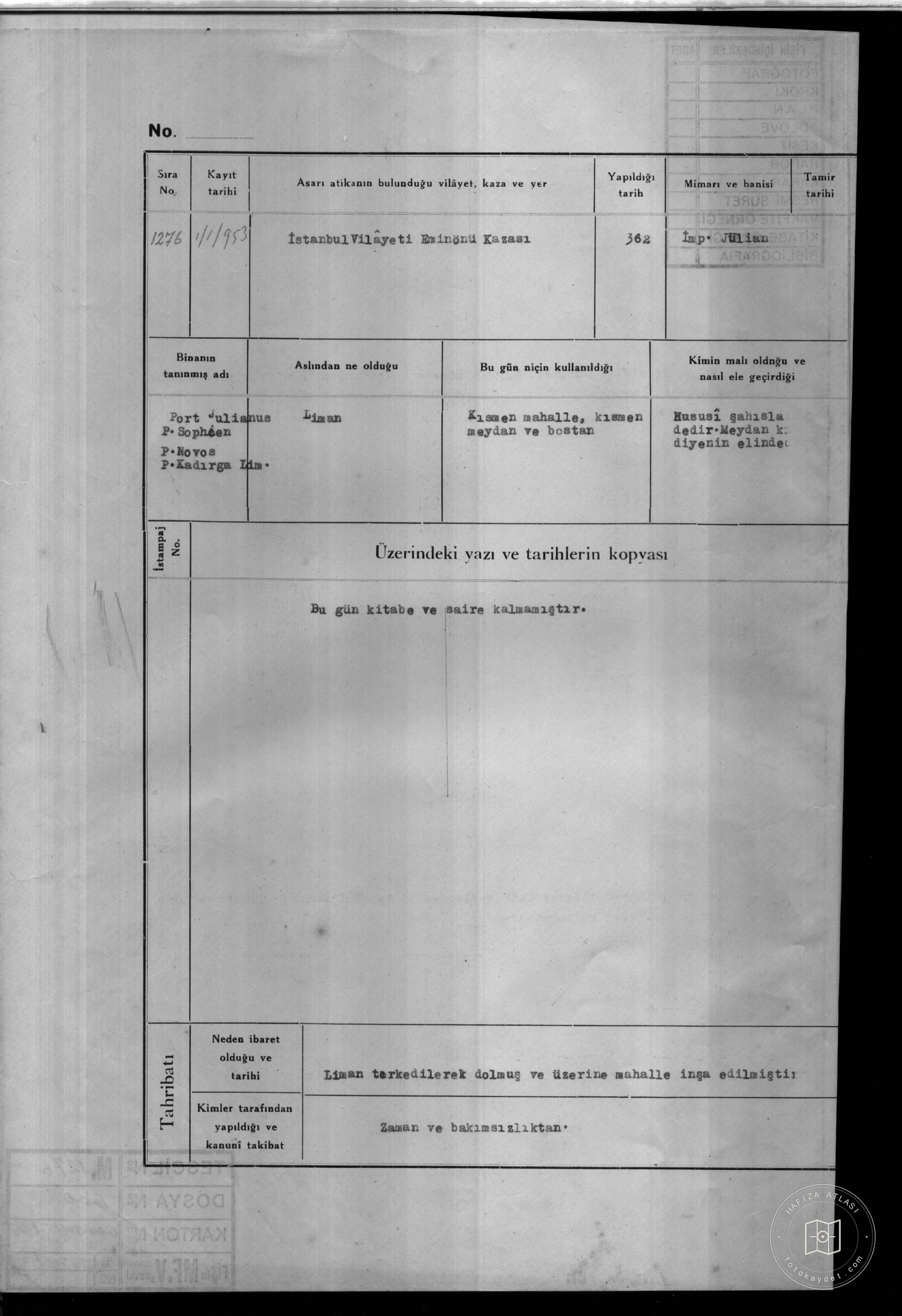 Portjulianus, p.sophian, p.novos, P. Kadurga Port — Document