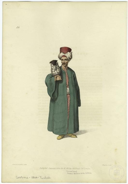 Ottoman People, Soldiers, Officers, Costumes — Portrait from the archive