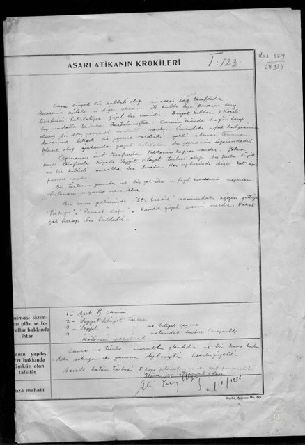 AŞIK PAŞA and SEYYİT VİLİAYET Tomb and TEKKESİ — Document
