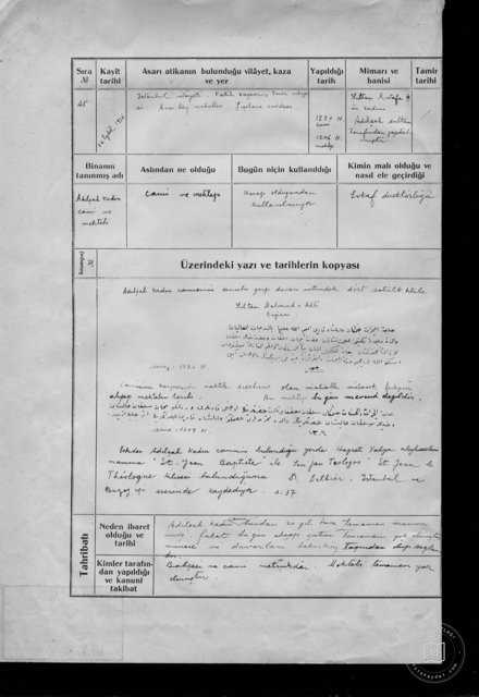 ADİLŞAH KADIN Mosque VE MEKTEBİ — Document